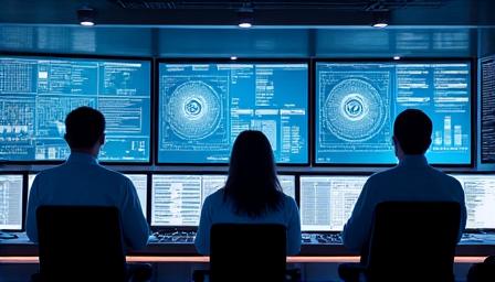 Profesionales gestionando una red móvil compleja desde una sala de control