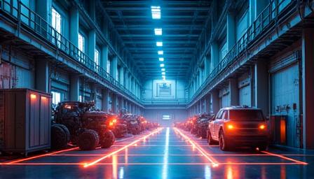 Redes 5G privadas en un entorno industrial con robots